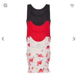 Skims 3 pack tank top Heart and arrow multi